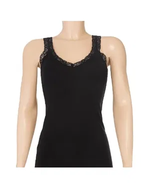 Yıldız Çamaşır Kalın Askılı 3Lü Paket Modal Askıları Dantelli Kadın Siyah Atlet Yıldız 2261