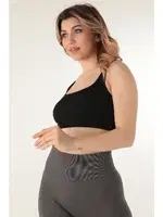 Kalın Askılı Fitilli Spor Sütyen Miorre 999-ZZ0129 Siyah görsel 7