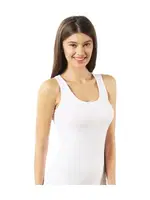 Kalın Askılı Pamuklu Likralı Süprem Esnek Rahat Kadın Atlet Özkan 23320  Beyaz görsel 8