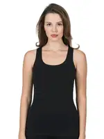 Kalın Askılı Pamuklu Likralı Süprem Esnek Rahat Kadın Atlet Özkan 23320  Siyah farklı açı