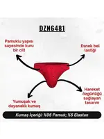 Kalp Desenli Kırmızı Erkek Slip  Darkzone DZN6481 farklı açı