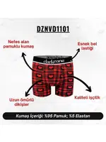 Kalp Desenli Sevgililer Günü Erkek Boxer Darkzone DZNVD1101 detay görünüm