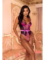 Kalpli Fantezi Gecelik Takım For Dreams 8427 Siyah detay görünüm