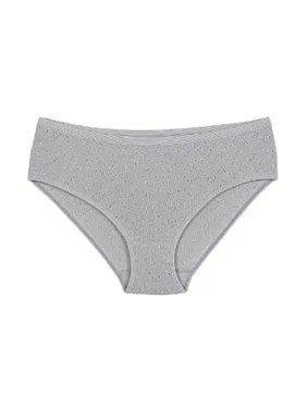 Yıldız Çamaşır Kalpli Gri 6'lı Paket Pamuk Kadın Bato Külot Yıldız 3589 - Alternatif Görünüm