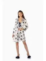 Kalpli Saten Emprime Gecelik Sabahlık Takım Pierre Cardin 2406  detay görünüm