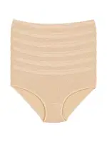 Kalpli Ten 6'lı Paket Pamuk Kadın Bato Külot Yıldız 3591 Ten