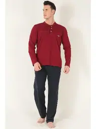 Miorre KANZ 2 Parça Erkek Soft Doğal Pamuk Pijama Takımı Miorre 014-000008