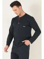 KANZ 2 Parça Erkek Soft Doğal Pamuk Pijama Takımı Miorre 014-000008 görsel 6