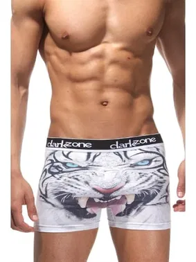 Darkzone Kaplan Desenli 3D Beyaz Boxer Darkzone DZN1092