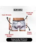 Kaplan Desenli 3D Beyaz Boxer Darkzone DZN1092 görsel 4