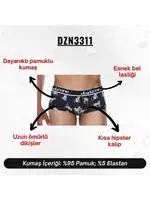 Kaplan Desenli Kısa Erkek Boxer Darkzone DZN3311 görsel 5