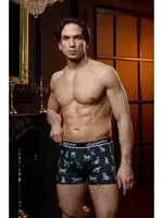 Kaplan Desenli Siyah Erkek Boxer Darkzone DZN2690 detay görünüm