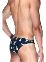 Kaplan Desenli Siyah Erkek Slip  Darkzone DZN6486 detay görünüm