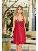 Kaplı Saten 6'lı Takım Nurteks 6690 Bordo detay görünüm