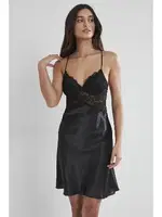 Kaplı Saten Dantelli Gecelik Sabahlık Takımı Pierre Cardin 4050  Siyah görsel 27