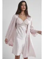 Kaplı Saten Dantelli Gecelik Sabahlık Takımı Pierre Cardin 4050  Pudra görsel 16