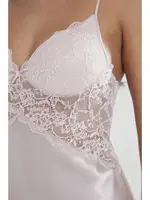 Kaplı Saten Dantelli Gecelik Sabahlık Takımı Pierre Cardin 4050  Pudra görsel 14