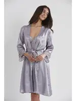 Sırt Dekolteli Kaplı Saten Dantelli Gecelik Sabahlık Takımı Pierre Cardin 4075 görsel 11