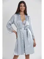 Sırt Dekolteli Kaplı Saten Dantelli Gecelik Sabahlık Takımı Pierre Cardin 4075 detay görünüm