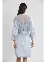 Sırt Dekolteli Kaplı Saten Dantelli Gecelik Sabahlık Takımı Pierre Cardin 4075 farklı açı