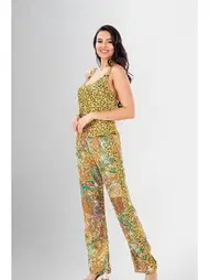 Ahu Lingerie Karışık Desenli 3lü Pijama Sabahlık Takımı Ahu Loriva1942