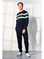 Kaşkorse Erkek Lacivert T-Shirt Pijama Takımı Doreanse 25K4547 Lacivert