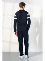 Kaşkorse Erkek Lacivert T-Shirt Pijama Takımı Doreanse 25K4547 detay görünüm