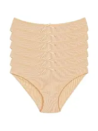 Yıldız Çamaşır Kaşkorse Ten 6'lı Paket Likralı Kadın Bikini Külot Yıldız 3551