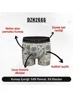 Keşif Desenli Gri Erkek Boxer Darkzone DZN2666 detay görünüm