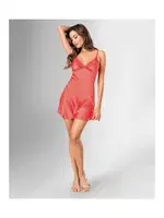 Kırmızı 2li Sabahlık Gecelik Takım Ahu Loriva 1826 Kırmızı detay görünüm