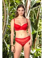 Kırmızı Dantel Detaylı Sütyen Külot Takım Gallipoli MGP31301 Kırmızı