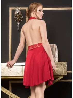 Lily Bianca Kırmızı Dantelli Askılı Saten Lily Bianca 405 - Alternatif Görünüm