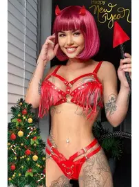 missisX Kırmızı Deri Püsküllü Fantazi Harness missisX 2132