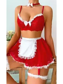 Real Passione Kırmızı Fantezi Hizmetçi Kostüm Real Passione 20075