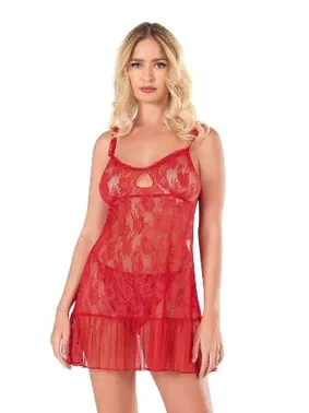 Ahu Lingerie Kırmızı Fantezi Tül Gecelik Ahu Primoda 4144 - Alternatif Görünüm