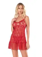 Kırmızı Fantezi Tül Gecelik Ahu Primoda 4144 Kırmızı