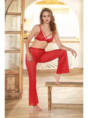 Real Passione Kırmızı İpli Transparan Fantezi Takım Real Passione P-03
