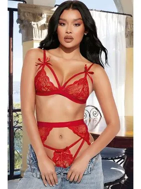 Jesica Bella Kırmızı Jartiyer Takım Jesica Bella E-0012 - Alternatif Görünüm