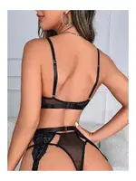 Kırmızı Leopar Jartiyer Gecelik Takımı Sexy Dantelli Siyah Jartiyer Ruselin 2014 Kırmızı görsel 5