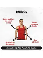 Kırmızı Pamuklu Erkek Atlet  Darkzone DZN7206 görsel 9