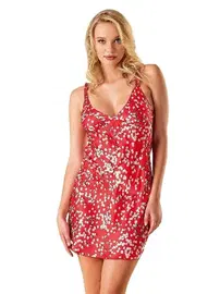 Ahu Lingerie Kırmızı Saten Gecelik Ahu Lingerie Primoda 8145