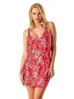 Kırmızı Saten Gecelik Ahu Lingerie Primoda 8145 Kırmızı