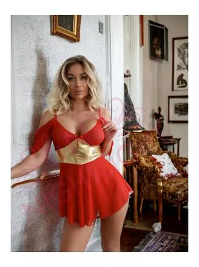 NightLight Kırmızı Seksi Midi Elbise NightLight 1069