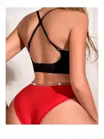 Kırmızı Simli Şerit Detaylı Külot 1037 Kırmızı görsel 5