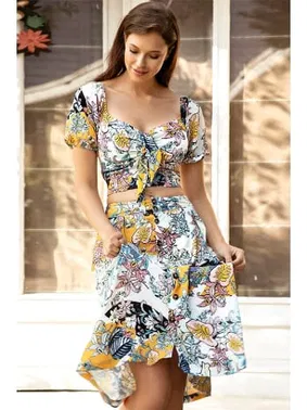 Anıl Kısa Kol Büstiyer Etek Takım Anıl 9658 - Alternatif Görünüm