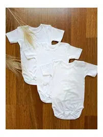 Arma Yıldız Kısa Kollu 3lü Bebek Beyaz Çıtçıtlı Zıbın Arma Yıldız 5560 - 3 ADET