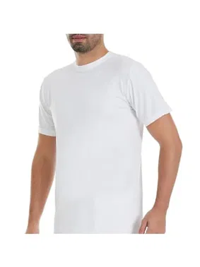 Yıldız Çamaşır Kısa Kollu Beyaz 6'lı Paket Kapalı Yaka Erkek Fanila Atlet Yıldız 50