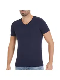Yıldız Çamaşır Kısa Kollu Lacivert V-Yaka Bambu Erkek T-Shirt Yıldız 482