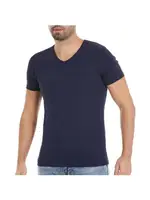 Kısa Kollu Lacivert V-Yaka Bambu Erkek T-Shirt Yıldız 482 Lacivert
