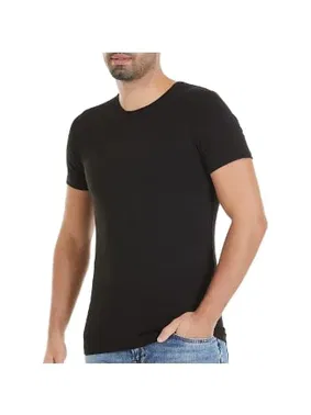 Yıldız Çamaşır Kısa Kollu Siyah O-Yaka Bambu Erkek T-Shirt Yıldız 476